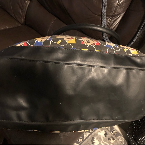 Vintage Mickey Unlimited Mouse Disney By Glentex Sholder Bag Black ,Tan & Red - Picture 13 of 16